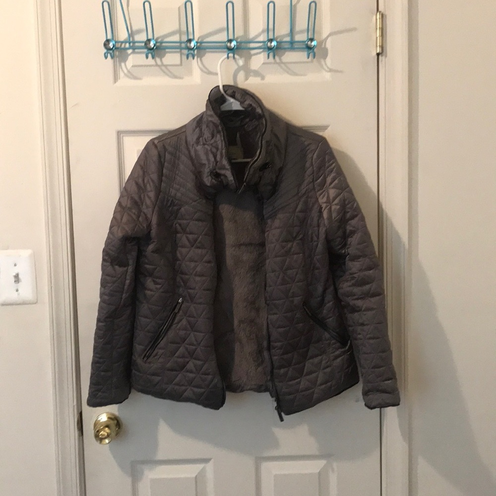 Great for winter no hood Coat w fur